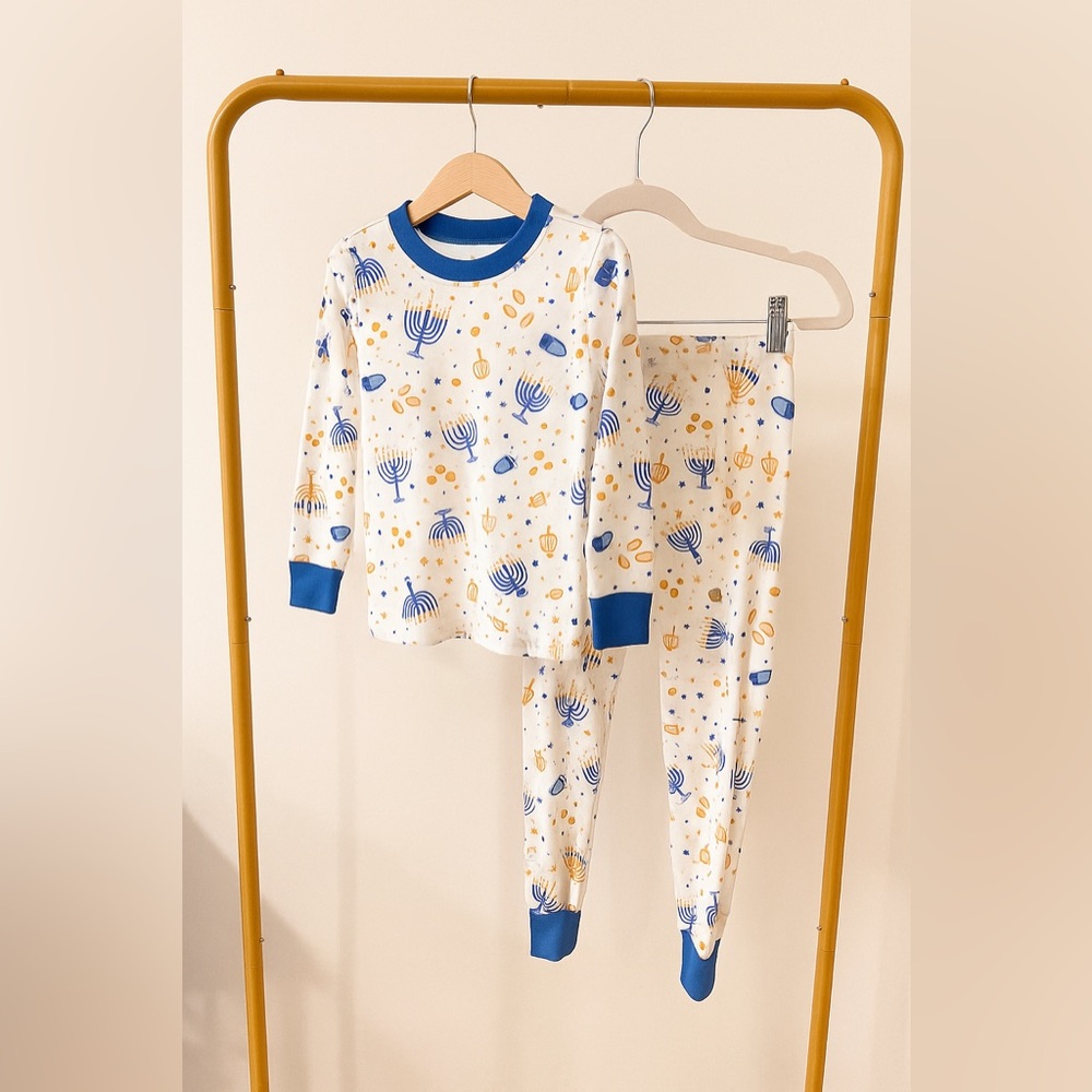 Pottery Barn Kids Blue and White Pajama Set